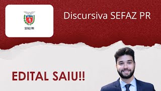 Discursiva SEFAZ PR - ANÁLISE DE DISCURSIVA FGV - EDITAL PUBLICADO