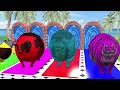 paint u0026 animals cow gorilla elephant giraffe pig lion fountain crossing transformation cartoon