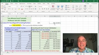 Excel Tutorial 05: Rounding and Formatting