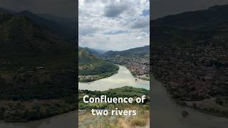 Mtsheta. Georgian. Confluence of two rivers. Kura and Aragva. #beautifulplace #travel #river #tour