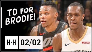 Russell Westbrook vs Rajon Rondo PG Duel Highlights (2018.02.02) Pelicans vs Thunder - TD for Brodie