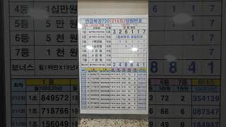 #216회 #연금복권 #당첨번호