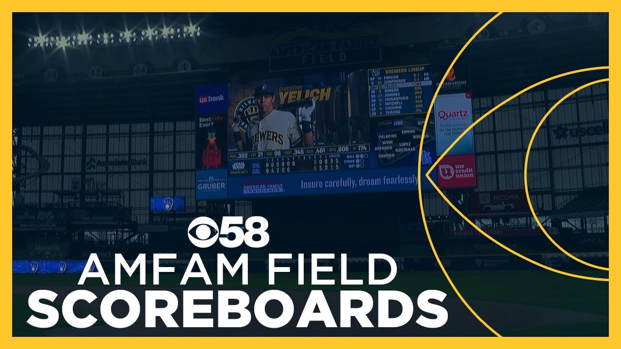 Milwaukee Brewers Unveil New Scoreboards, Expanded Team Store - YouTube