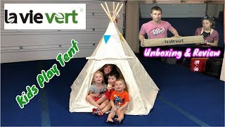 Lavievert Children Playhouse - Huge Indian Canvas Teepee Play House unboxing and review