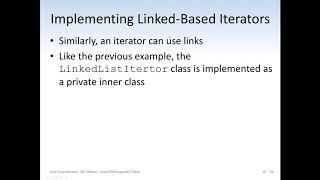 Chapter 16 Iterators Lecture 3