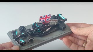 LEWIS HAMILTON MERCEDES AMG W12 WINNER BRITISH GP 2021 F1 SPARK 1:43 MODEL FORMULA 1 UNBOXING