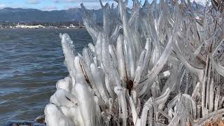 琵琶湖のしぶき氷