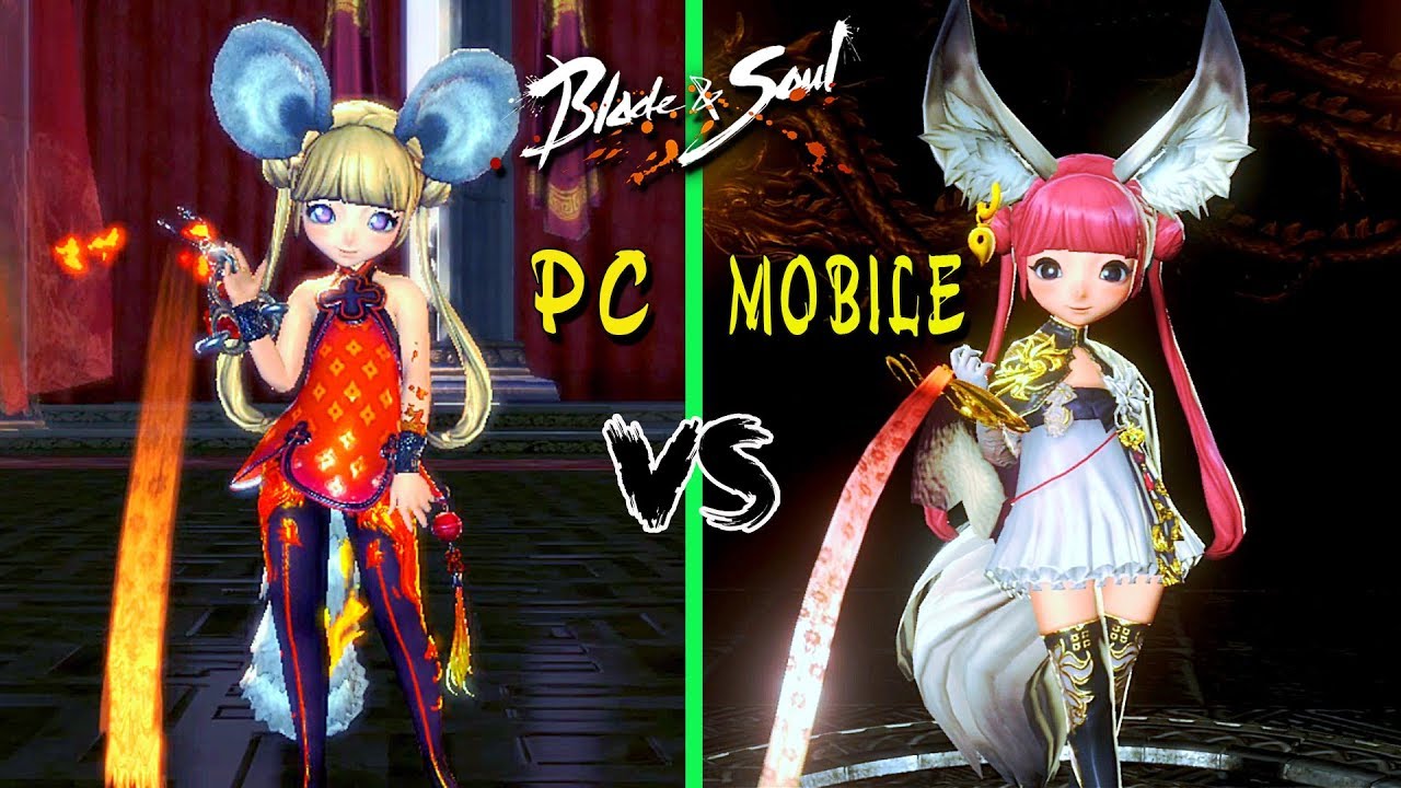 Blade Soul Pc Vs Mobile Comparison Graphics And Gameplay Youtube