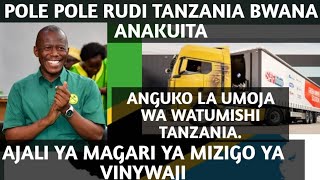 PHAMPHREY OLE POLE RUDI TANZANIA BWANA ANAKUITA..AJALI YA MAGARI YA MIZIGO YA VINYWAJI.