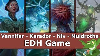 Prime Speaker Vannifar vs Karador vs Niv-Mizzet, Parun vs Muldrotha EDH / CMDR game play