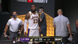 LeBron James Walks Off Court Early At The End of Game 4 | 2020 NBA Finals