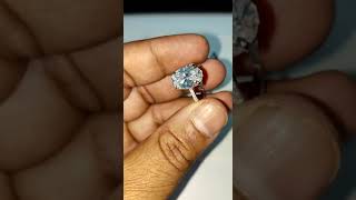 7.75ct Oval Cut Simulated Stone Solitaire Engagement Ring in 10k White Gold for Janine DelRossi