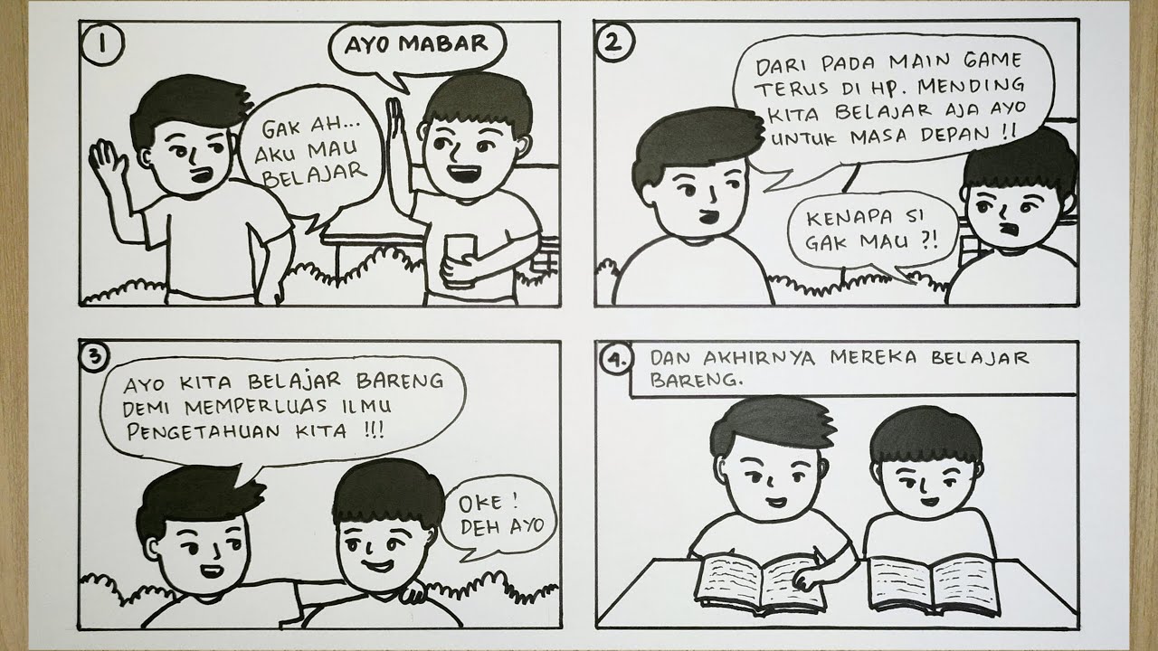 Cara Menggambar Komik Pendidikan Yang Mudah - KOMIK TEMA PENDIDIKAN ...