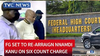 VIDEO: Nnamdi Kanu in Court as FG Set to Arraign IPOB Leader on Six-Count Amended Treason Charge