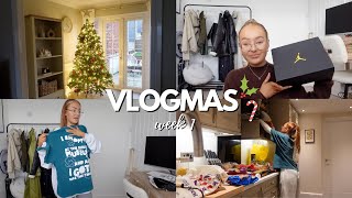 VLOGMAS WEEK 1 | spend the week with me, t-shirt disaster & what I've bought recently
