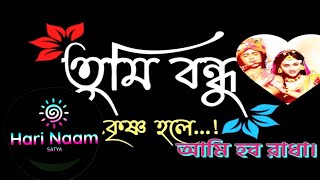 তুমি বন্ধু কৃষ্ণ হলে আমি হব রাধা | Hari Naam Satya।