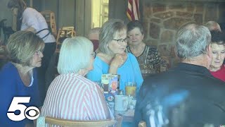 Yearly retired school employees breakfast in Alma