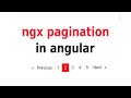 how to use pagination in angular 10 | ngx-pagination | Angular Tutorial