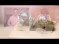 honora cubic zirconia u0026 cultured pearl polished ring sterling on qvc