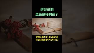 谁能证明圣经是神的话？ #基督教要义