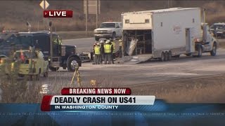 Fatal crash shuts down Highway 41/45 in Washington County