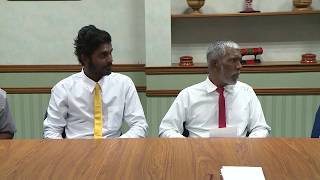 President Solih meets the Members of North Maalhosmadulu Atoll Ungoofaaru Island Council