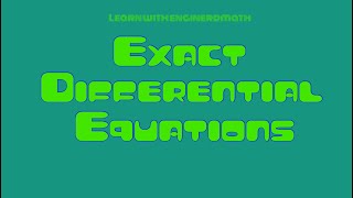 Exact Differential Equations + Total Differential (Tagalog/Filipino Math)