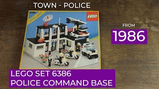 review, build and unbox lego set 6386 Police Command Base from 1986.  #lego #legoland