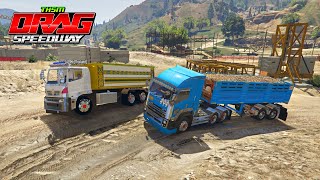 สิบล้อแดร็กงานแข่งไม่มี รับเหมาถมดินไปก่อน 🚦 GTA V สิบล้อซิ่ง