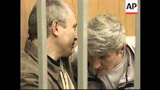 WRAP Adds shots of Khodokovsky in court for Yukos trial