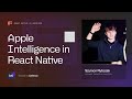Intelligent Fallbacks: Using Apple Intelligence Seamlessly With @react-native-ai/apple