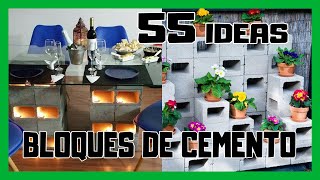 🧩🧩🧩 55 INCREÍBLES IDEAS de decoración con BLOQUES DE CEMENTO /// HORMIGÓN