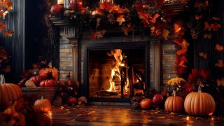 Cheminée d'automne (12 HEURES) 🔥 Détendez-vous et décompressez au coin du feu ASMR