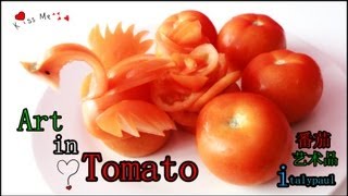 Art In Tomato Swan | Vegetable Carvings into Swan | Italypaul.co.uk