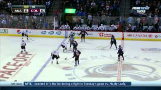 Ryan Getzlaf vs Steve Downie fight Anaheim Ducks vs Colorado Avalanche 10/2/13 NHL Hockey