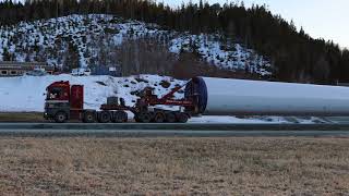 Vindparker på Fosen - Transporter april 2018