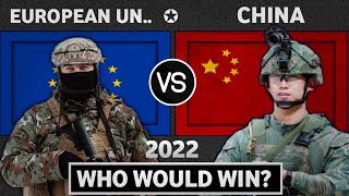 European union vs China military power comparison 2022! China vs European union!
