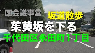 「茱萸坂」（ぐみざか）を下る坂道散歩 千代田区永田町1丁目 国会議事堂横