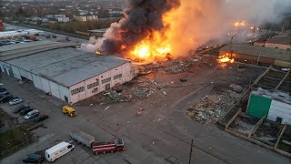 Удар ракеты Х-101 по украинскому складу в Тернополе