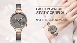 NAVIFORCE Unboxing watch review of NF5001L beautiful women's watch non-indexes design women watch