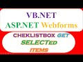 VB.NET ASP.NET : WebForms -  CheckListBox Display Selected Items in Label