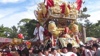 中筋西屋台　本宮　太鼓門　屋台練り歩き