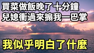 水墨人生|買菜回家晚十分鐘，被兒媳怒扇耳光，孫子拍手叫好，我瞬間明白  #情感故事2023 #水墨人生 #人生感悟 #生活哲學