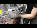 forging a 864 layer pattern welded viking sword part 2 heat treatment