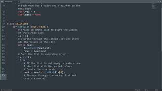 Leetcode 148. Sort List in Python | Python Leetcode | Python Coding Tutorial | Python Coding ASMR