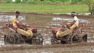 Miniature VST Small Tractor Videos | Agriculture Tractors in PADDY Puddling | Palleturi Village