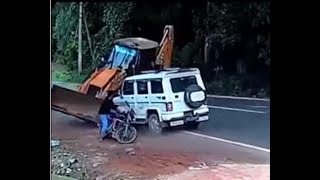 Mahindra Bolero | JCB 3DX Accident | Palakkad | Kerala