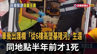 「車衝出護欄」從6樓高墜基隆河生還！ 同地點半年前才1死－民視台語新聞