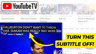 How to Turn Off/On Closed Captions (CC) on YouTube TV | Enable/Disable Subtitle on TV & Computer!