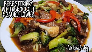 BEEF STIR FRY WITH BROCCOLI & CAULIFLOWER